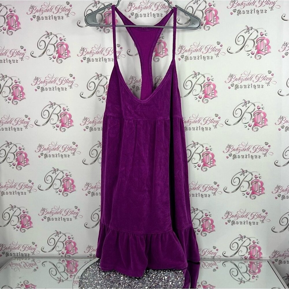 Plush and lush Victoria secret dress vintage Purple velour velvet Dress